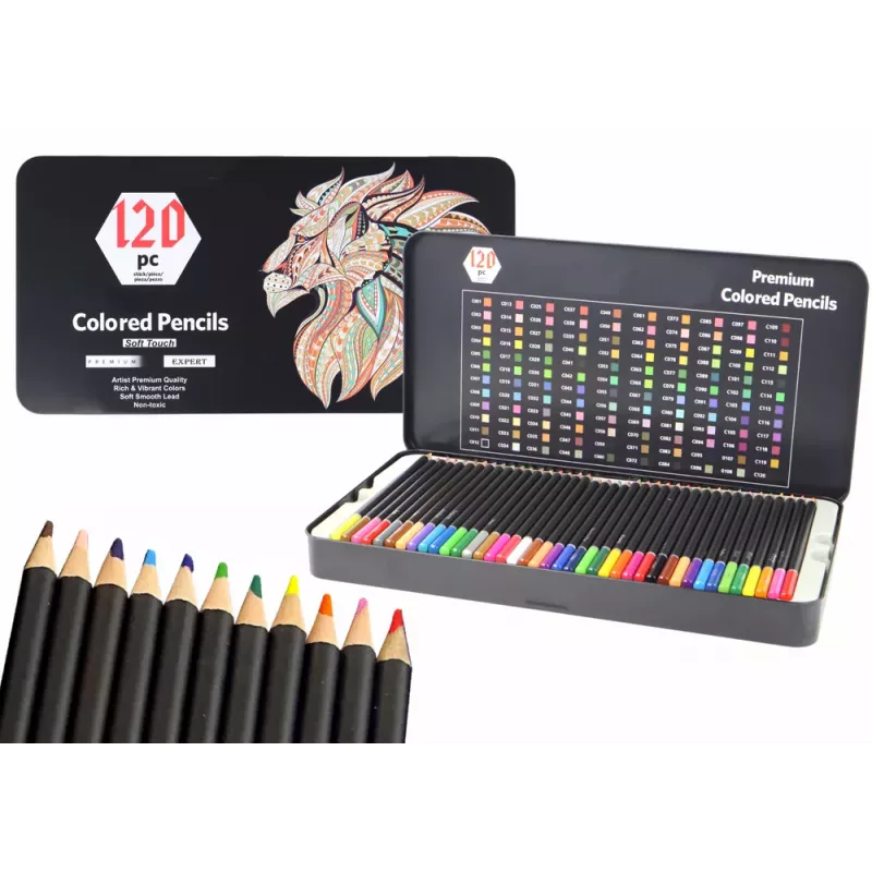 LEAN Premium set pastelli 120 pz. varie tonalità elenco colori