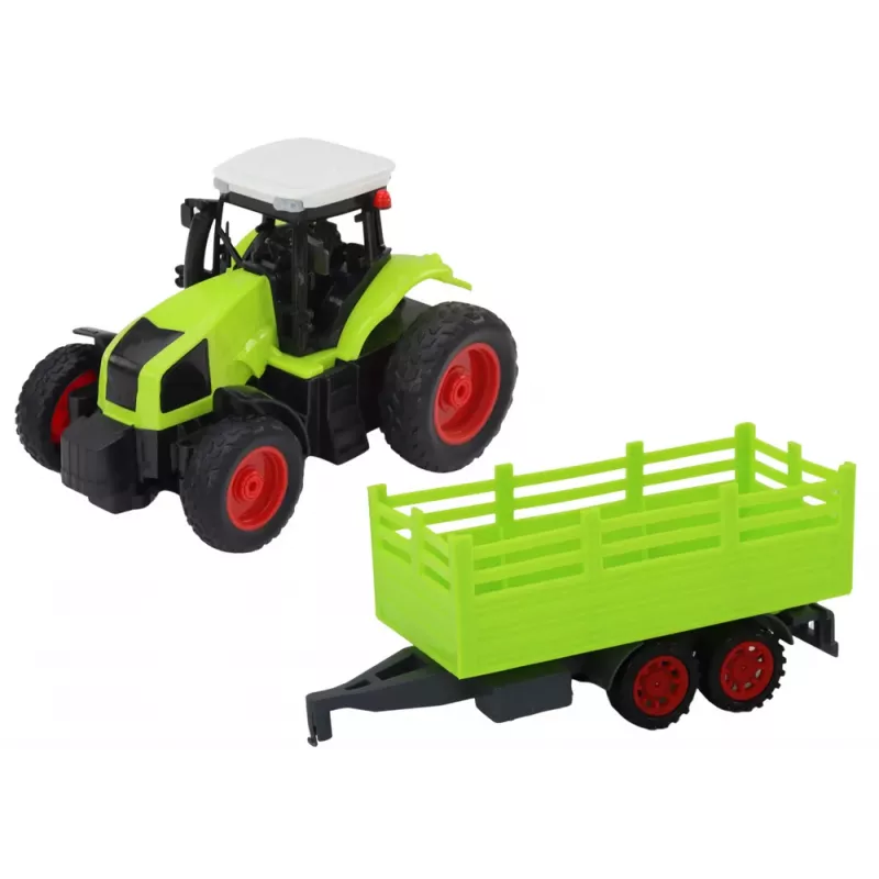 LEAN TOYS trattore RC radiocomandato con rimorchio 1:16 verde