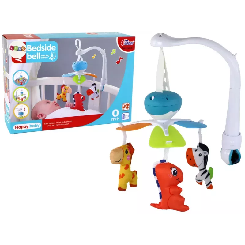LEAN TOYS giostrina per lettino con suono, blu