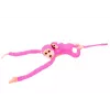 LEAN TOYS Mascotte peluche scimmia con cucciolo, rosa 90 cm