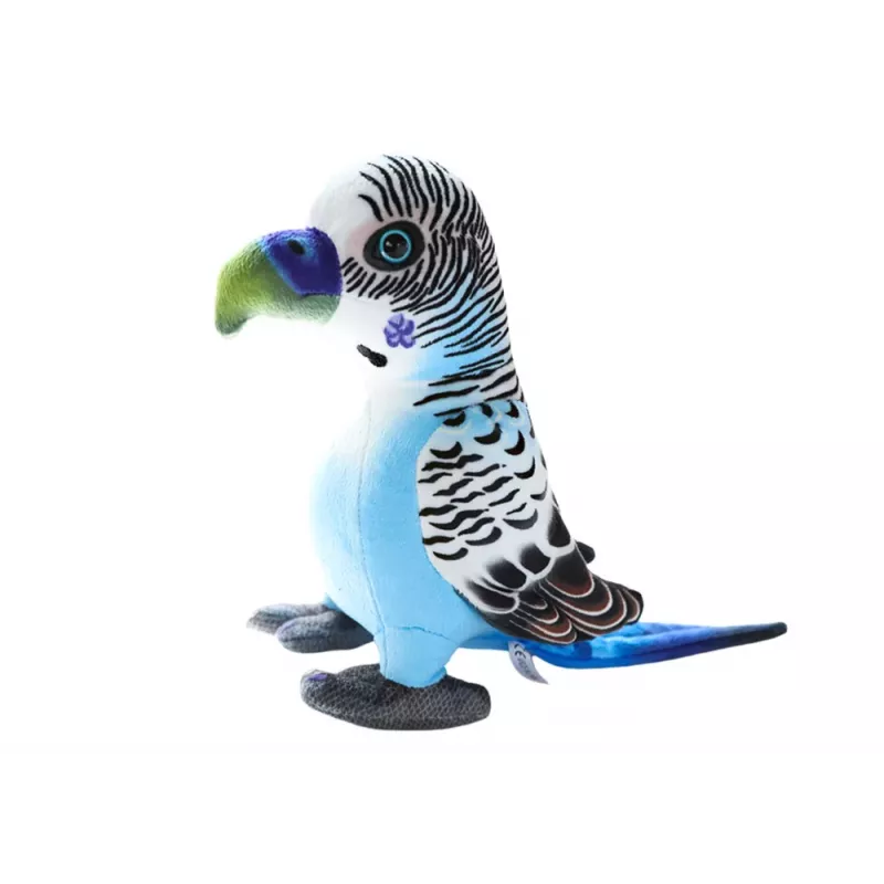 LEAN TOYS Mascotte pappagallo blu in peluche 20 cm