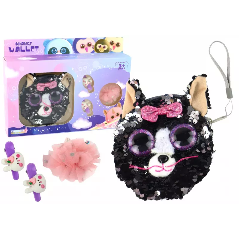 LEAN TOYS set gemelli portafoglio per bambina Kitty portafoglio 4 pezzi