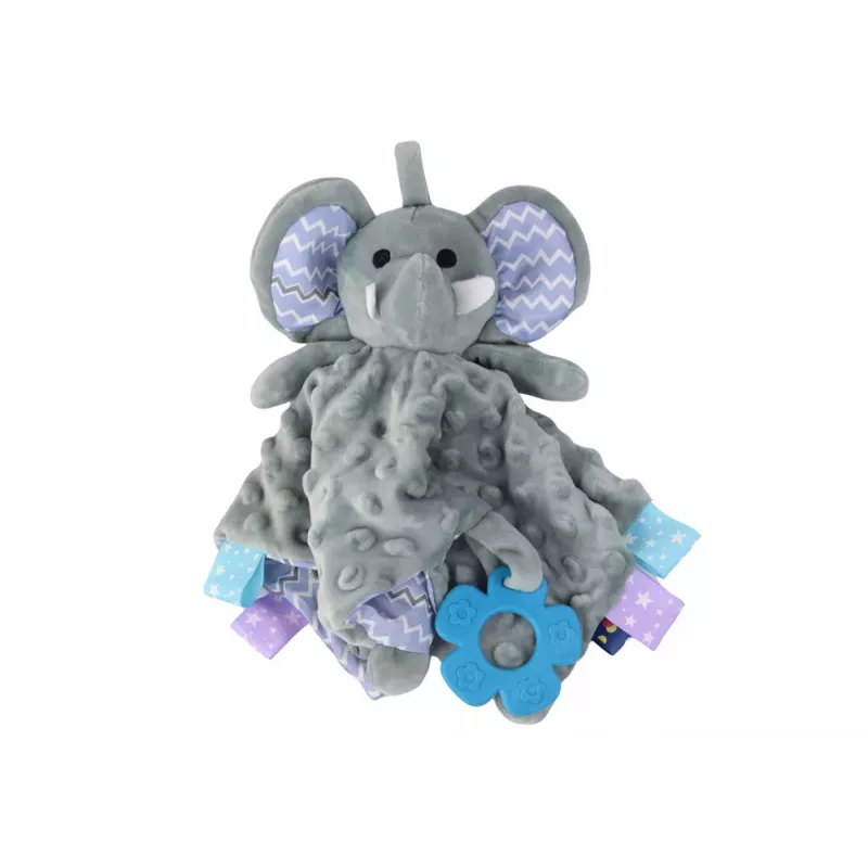 LEAN TOYS Elefante peluche coccoloso coperta tubi anello dentizione sonaglio