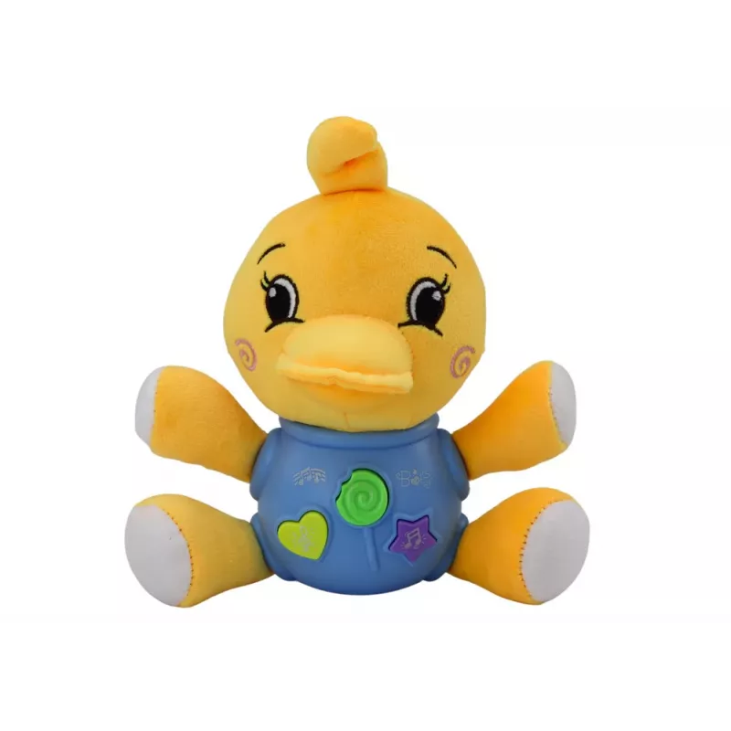 LEAN TOYS Anatra peluche interattiva gialla giocosa 19 cm