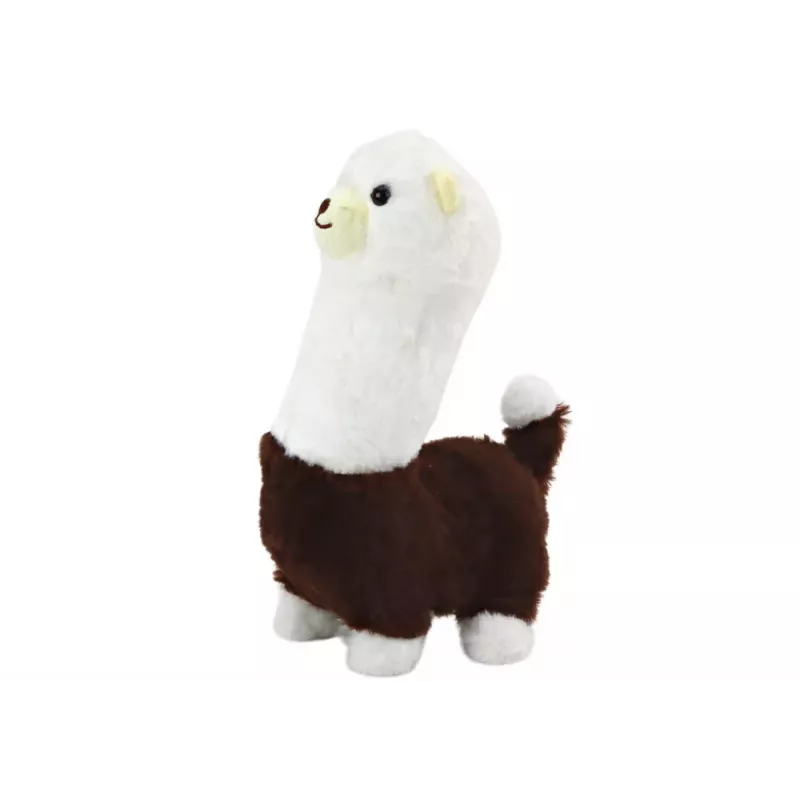 LEAN TOYS Animale interattivo lama alpaca marrone 23cm