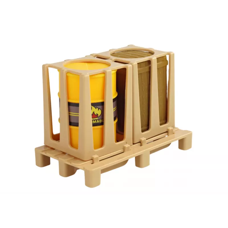 LEAN TOYS Carrello elevatore giallo 1:16 forche mobili suoni luci