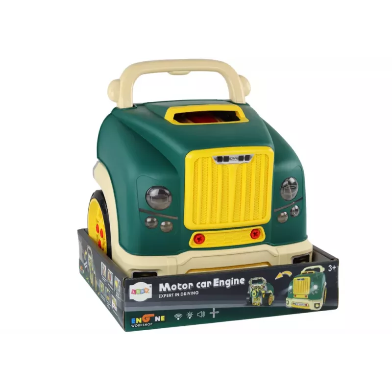 LEAN TOYS Camion officina con motore smontabile kit fai da te verde