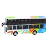 LEAN TOYS Autobus a due piani in metallo a frizione con luci colorate e suoni