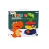 LEAN TOYS Scivolo Didattico per Palle Impilabili Verde Dinosauro