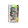 LEAN TOYS Bambola Neonata in Vestiti Blu, con Cappello, Ciuccio e Coperta 35 cm