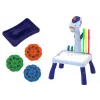 LEAN TOYS Mini proiettore Tetris da tavolo 2in1 Blue Unicorn