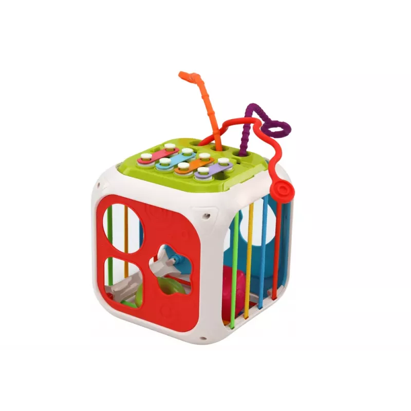 LEAN TOYS Cubo educativo per neonati incastraforme 7in1