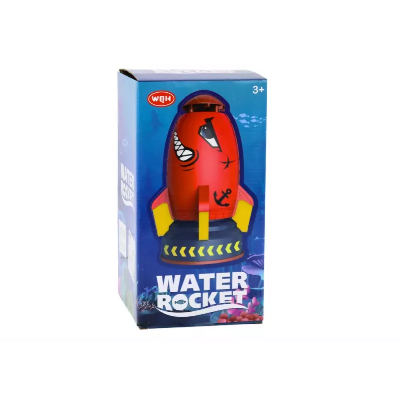 LEAN TOYS Lanciarazzi acquatico irrigatore rosso squalo