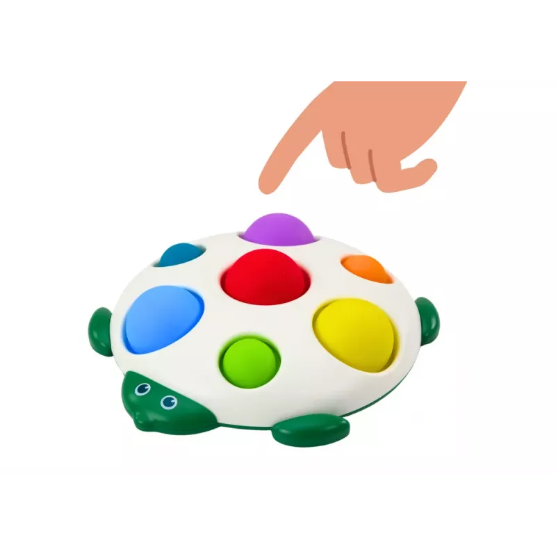 LEAN TOYS Giocattolo sensoriale tartaruga tavola educativa Pop-It a schede