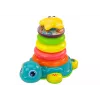 LEAN TOYS Piramide cavalca tartaruga 2in1 puzzle ruote luci suoni