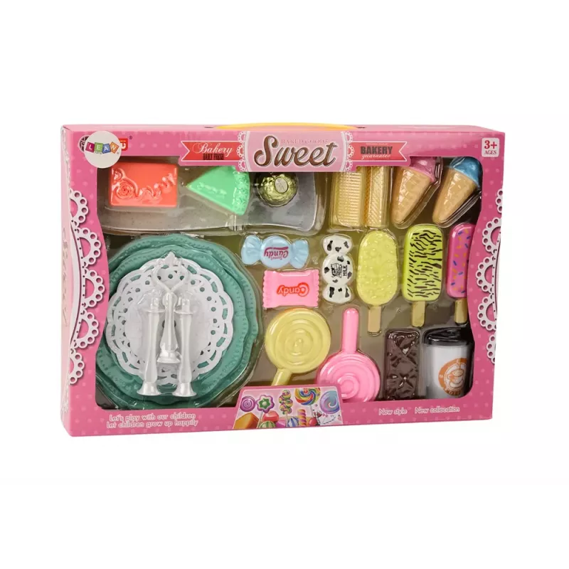 LEAN TOYS Set Pasticceria Caffè Dolci Statuine Caffè Torta 25 pz.