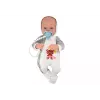 LEAN TOYS Bambola Neonata con Ciuccio Coperta Body Accessori Set 35 cm