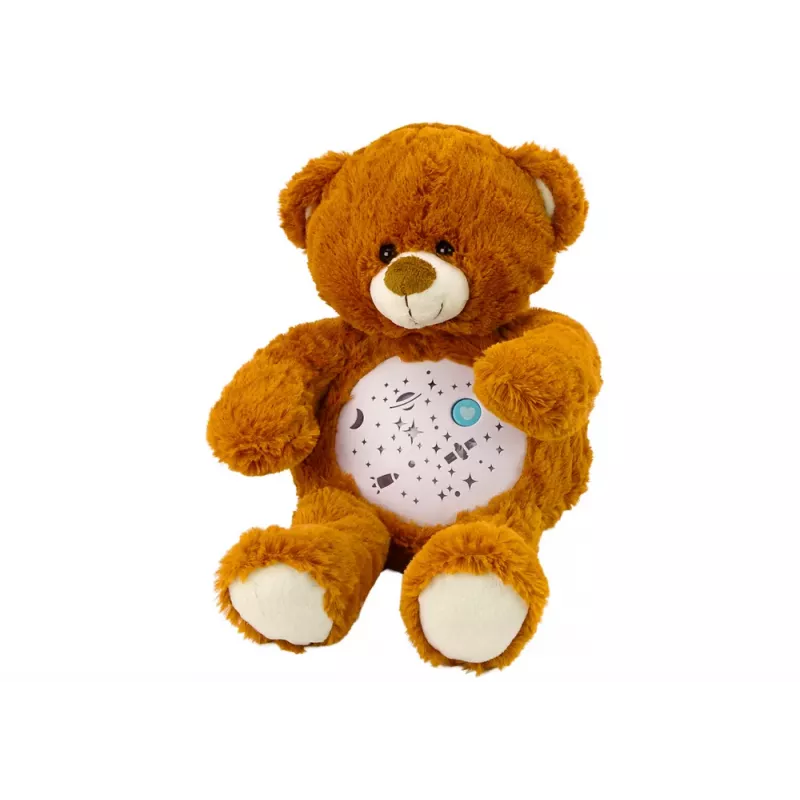 LEAN TOYS Orsetto luminoso da addormentamento con suoni modalità notte e giorno marrone