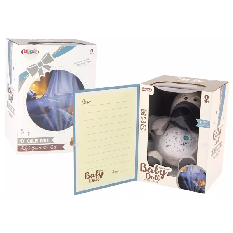 LEAN TOYS Orsetto luminoso e sonoro da addormentamento modalità notte e giorno cane