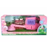 LEAN TOYS Macchina per bolle di sapone tagliaerba trimmer due liquidi rosa