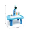 LEAN TOYS Mini proiettore robot da tavolo accessorio 2in1 blu