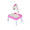 LEAN TOYS Proiettore da disegno unicorno con pennarelli e inserti, rosa