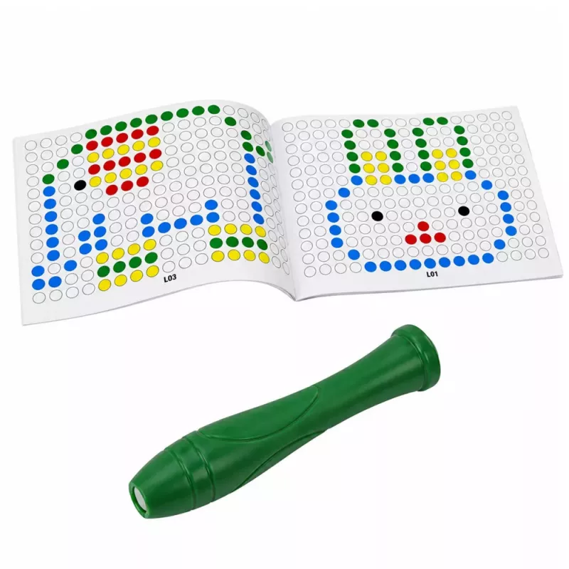 LEAN TOYS Lavagna magnetica didattica puzzle dinosauri verde