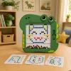 LEAN TOYS Lavagna magnetica didattica puzzle dinosauri verde