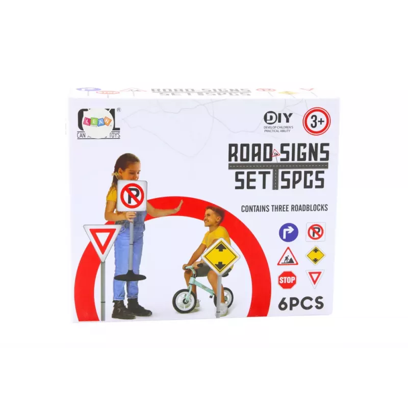 LEAN TOYS Grande cartello di avvertimento cantiere 70cm