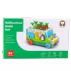 LEAN TOYS Auto in legno educativo incastra forme labirinto puzzle