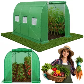 LEAN Tunnel UV verde per ortaggi con finestre 2x3 M 6M²