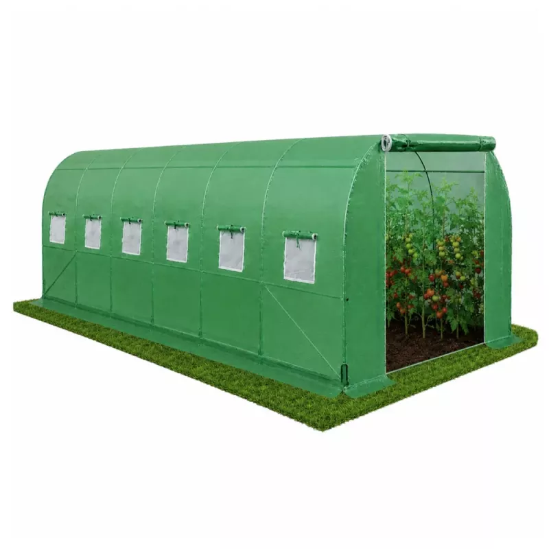 LEAN Serra per ortaggi, finestre UV verdi, 6x3x2m, 18m²