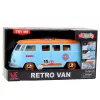 LEAN TOYS Auto retro van bus luci suoni porte apribili blu