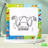 LEAN TOYS Tavola puzzle 2in1 in legno educativo animali da compagnia con pennarello