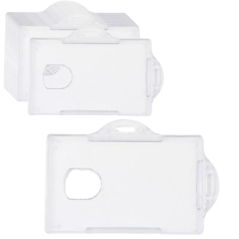 LEAN Portabadge orizzontale in plastica rigida trasparente 10 pz