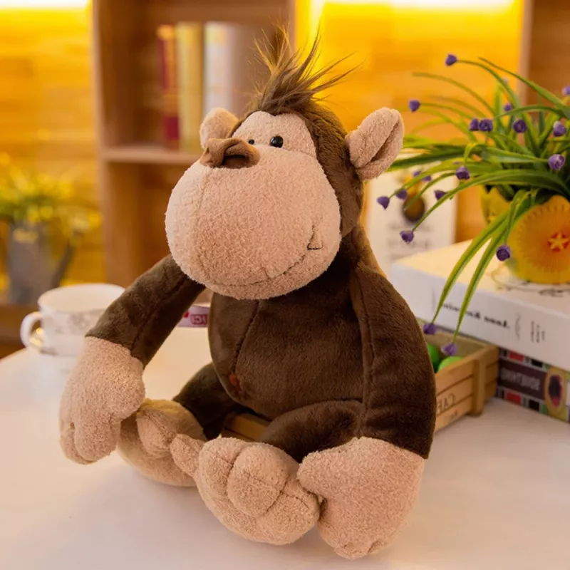 LEAN TOYS Peluche mascotte scimmia marrone 25cm
