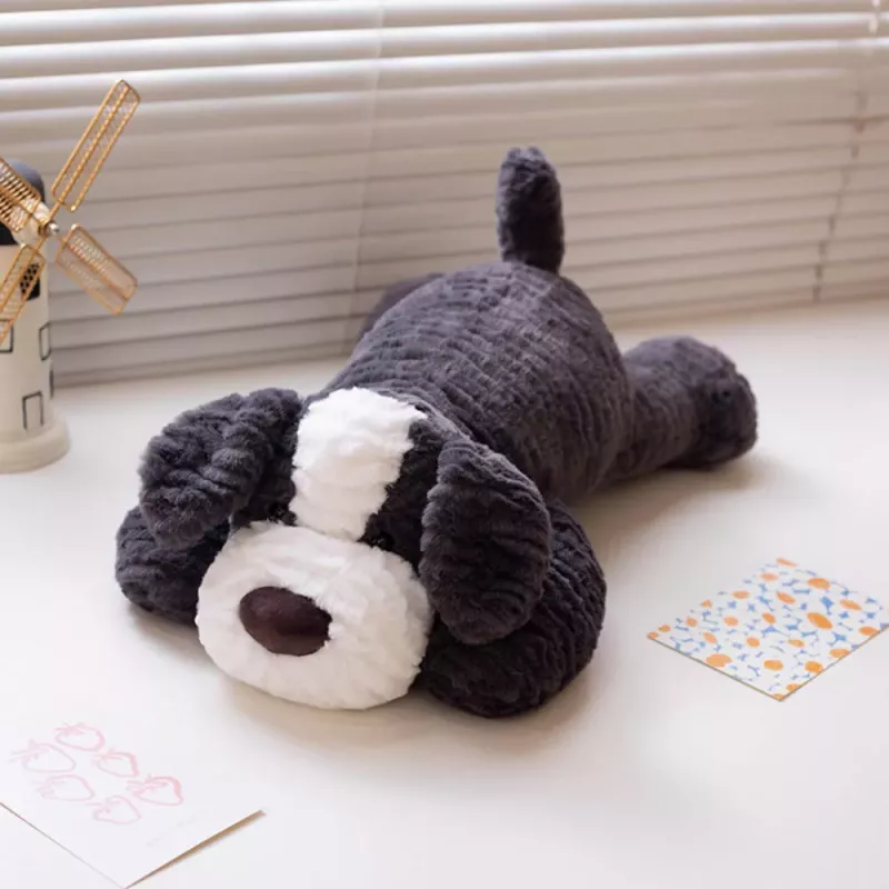 LEAN TOYS Peluche mascotte cane grigio scuro 30cm