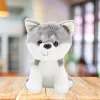 LEAN TOYS Peluche mascotte lupo bianco grigio 20 cm