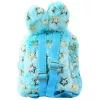 Zaino in peluche LEAN orecchie stelle dorate per bambini blu