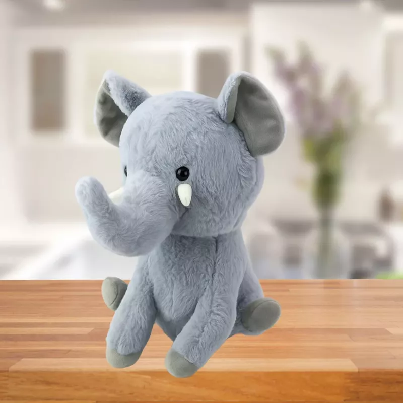 LEAN TOYS Peluche mascotte peluche grande elefante grigio 36 cm