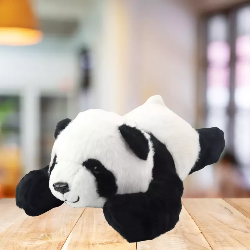 LEAN TOYS Peluche mascotte peluche panda sdraiato bianco-nero 30 cm