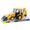 LEAN TOYS Escavatore da costruzione con trazione due benne mobili giallo