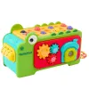 LEAN TOYS Cubo didattico sensoriale piatti labirinto coccodrillo