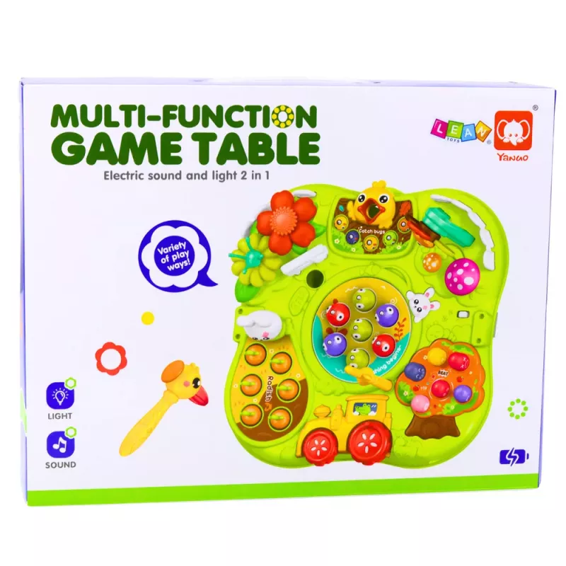 LEAN TOYS Pannello multifunzionale tavolo interattivo per bambini piccoli giochi di abilità