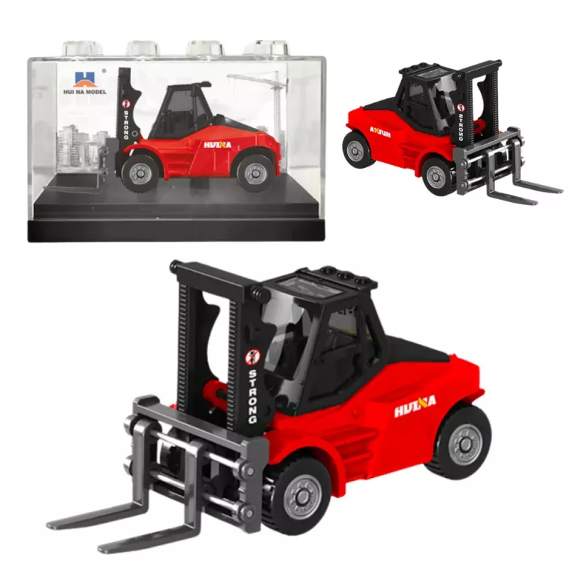Modello da collezione carrello elevatore in metallo Huina rosso 1:80