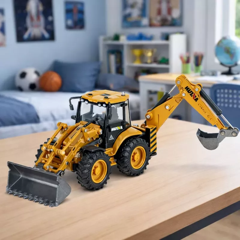 HUINA 1:50 Modello caricatore telescopico in metallo die-cast giallo/nero