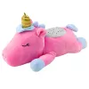 LEAN TOYS Unicorno di peluche da sonno con proiettore, suono e luce, rosa