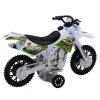 LEAN TOYS Moto da motocross off-road con trazione, luci e suoni bianca