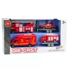 LEAN TOYS Set di auto dei vigili del fuoco, rosso