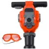 LEAN TOYS Set tuttofare con martello pneumatico e occhiali protettivi, arancione